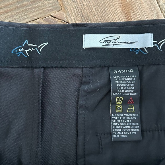 Greg Norman Mens Ultimate Classic Travel Pant Black 34x30 Stretch Golf NWT - Picture 9 of 13
